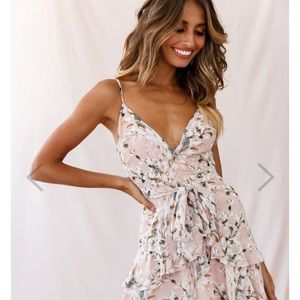 Selfie Leslie Kerry Layered Ruffle Cami Dress, M